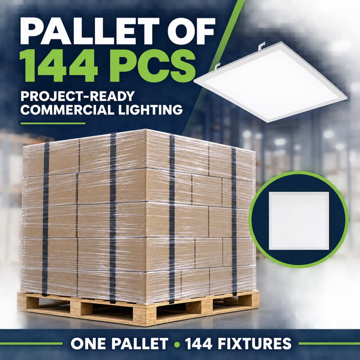 120-277V 2x2 LED panel light for offices schools retail stores and commercial buildings