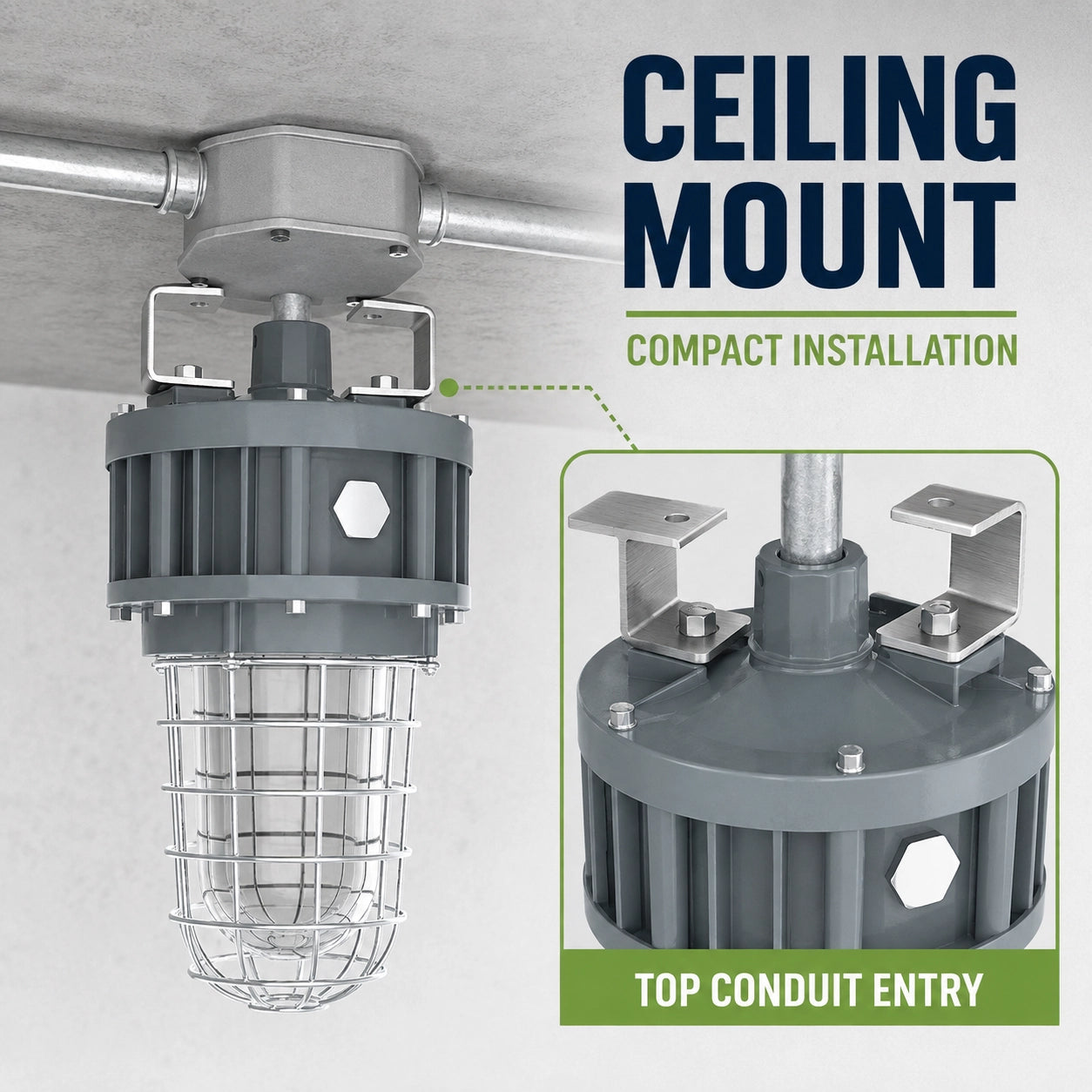 20W explosion-proof industrial light for hazardous work areas