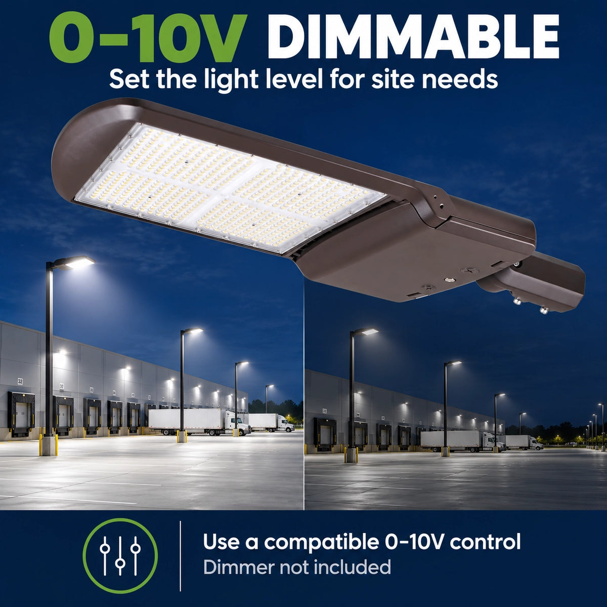 277-480V high voltage LED parking lot light for commercial and industrial outdoor lighting systems