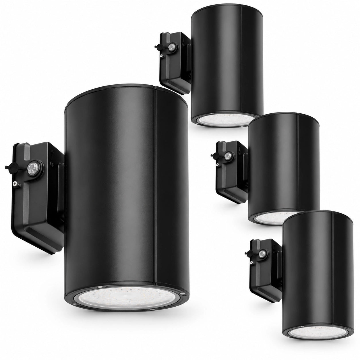 4 pack 38W 31W 19W selectable LED up and down wall lights for commercial exterior lighting