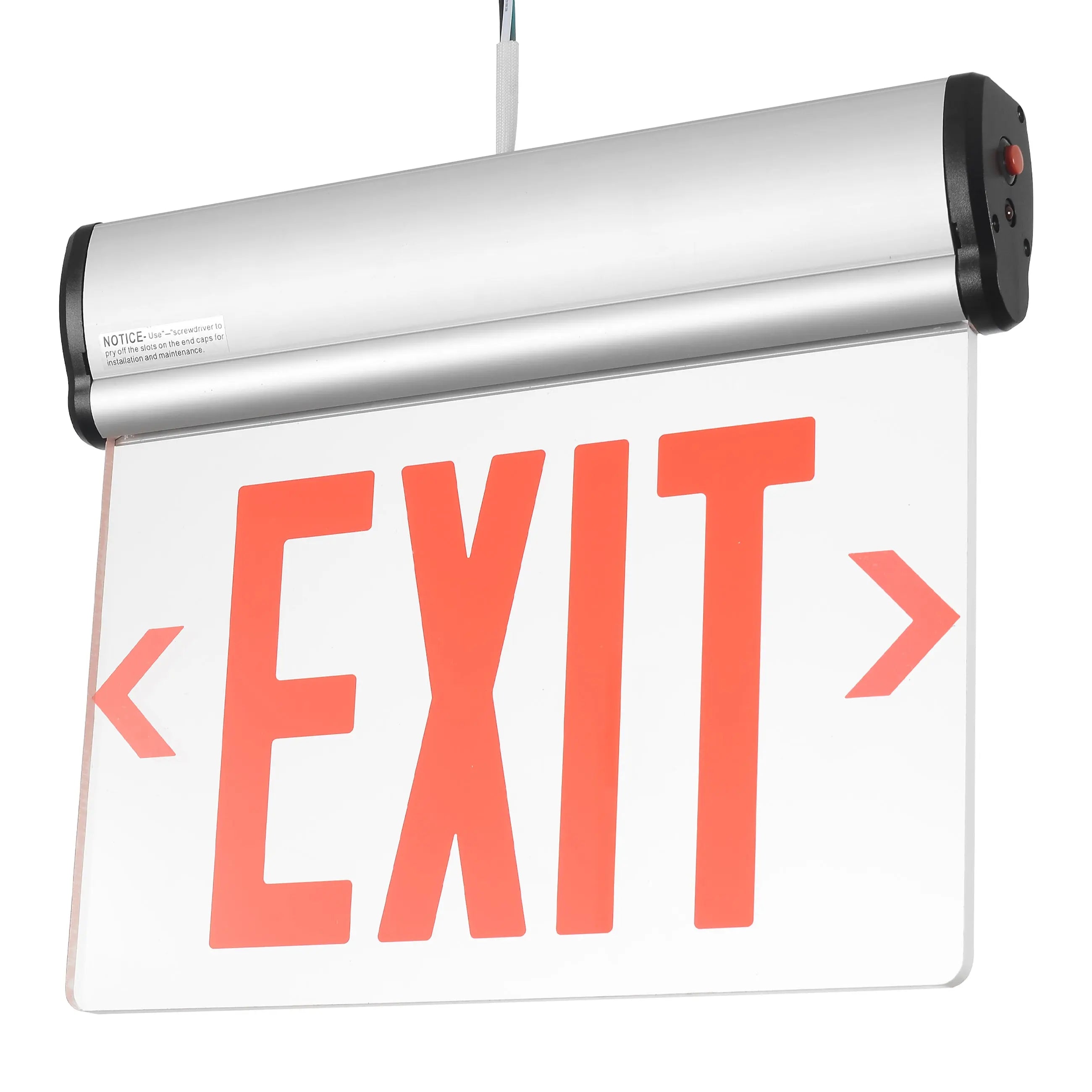 TANLITE Edge Lit Emergency Exit Sign Light-Red Emergency Exit Sign Light With Backup Battery-120 Minutes Emergency Time TANLITE