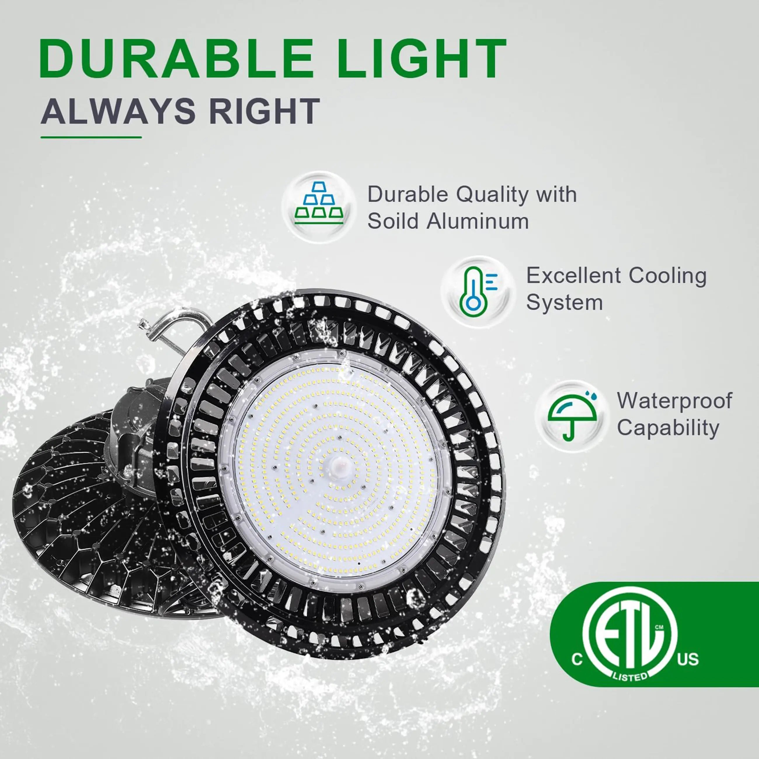 4000K 5000K 5700K selectable LED UFO high bay light