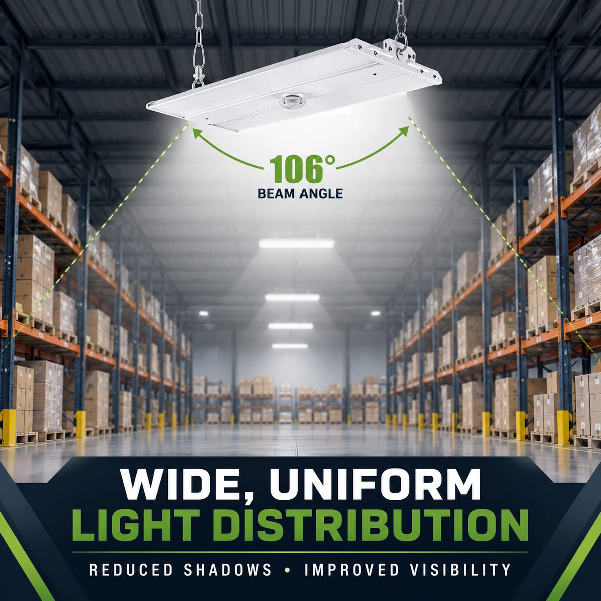 LED linear high bay with selectable 4000K and 5000K color temperature