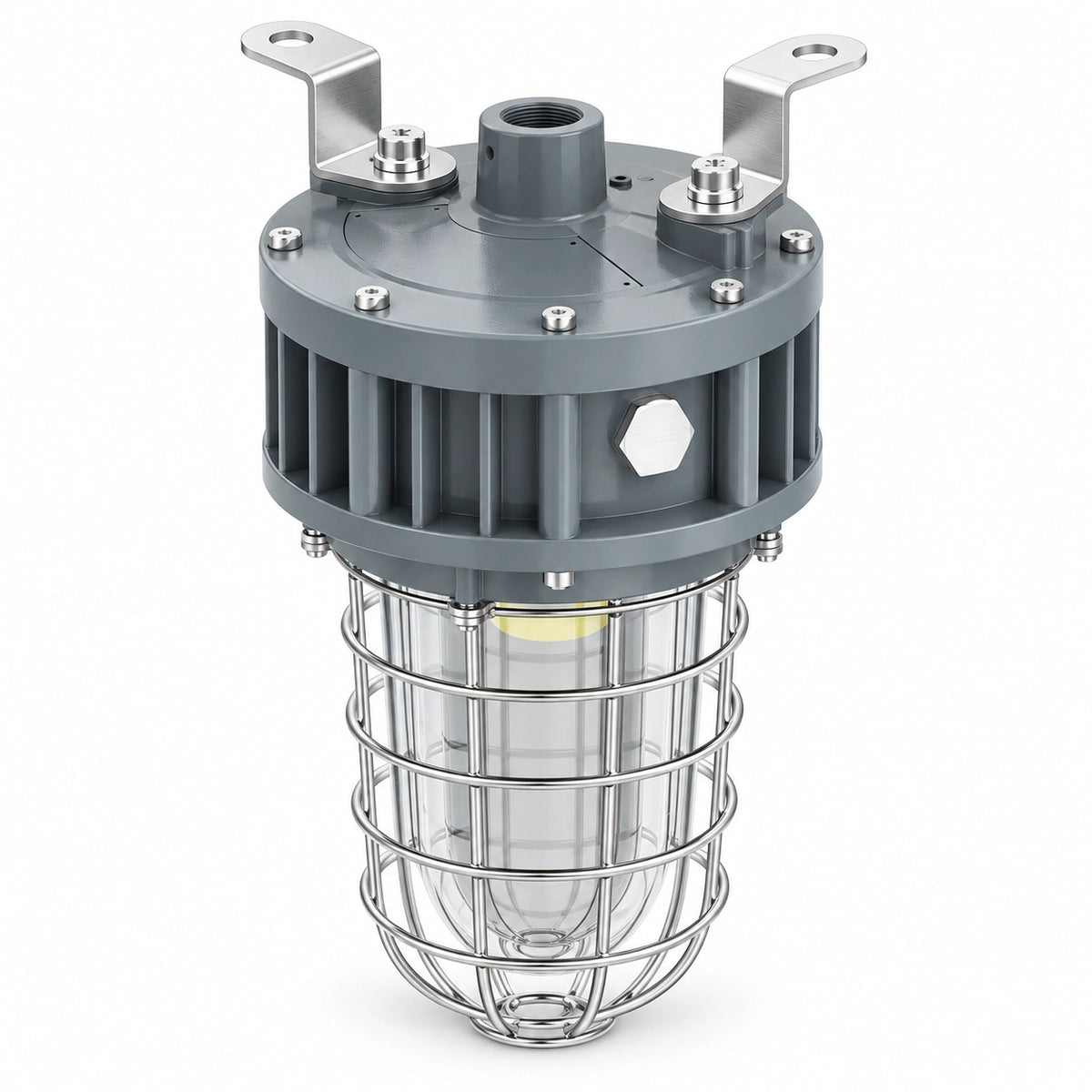 40W explosion proof LED jelly jar light for Class I Division 1 hazardous locations, 5400 lumens, 5000K