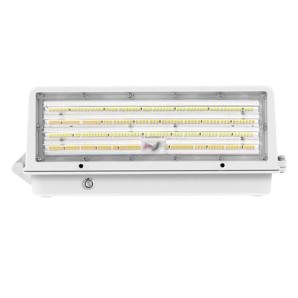 Full Cutoff LED Wall Pack - White Finish - 90W/63W/45W Selectable – Up to 14,900 Lumens, 3CCT, 120-277V