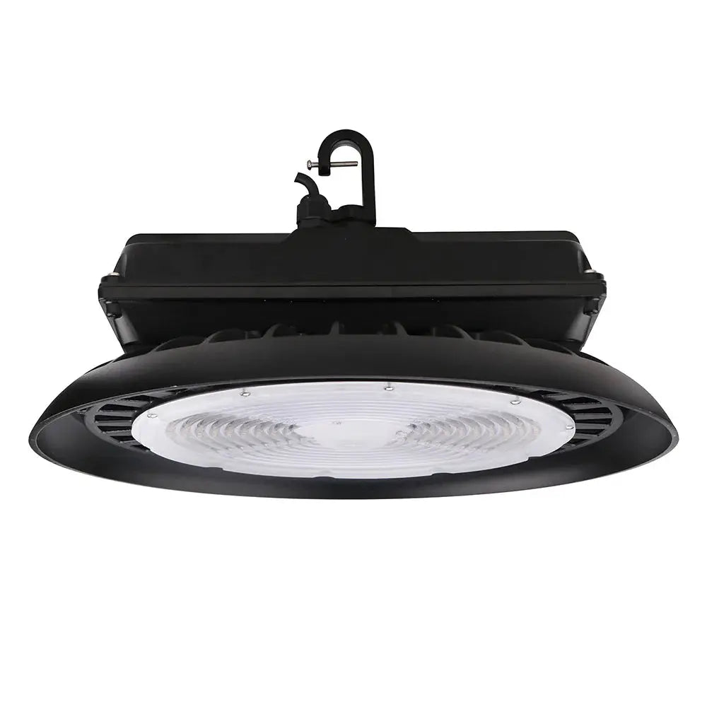 300W UFO LED High Bay-Sensor Ready-1,200W MH Equivalent-42,000 Lumens-CCT 5000K-Black Finish-Optional Motion Sensor TANLITE