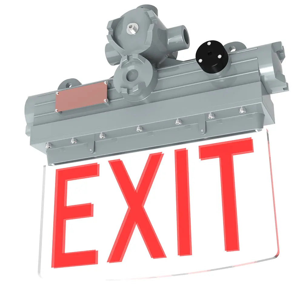5W Explosion Proof Edge Lit LED Exit Sign-Class 1 Division 1-AC 100-277V For Hazardous Location Emergency Lighting
