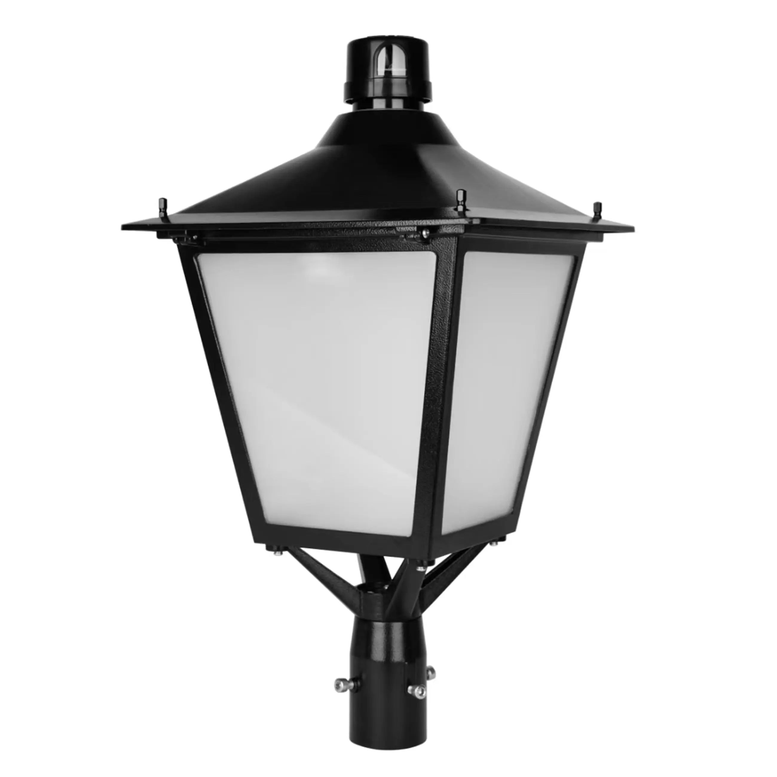 TANLITE 30/50/60W LED Dusk to Dawn Outdoor Lighting Fixture-CCT 3000K/4000K/5000K Post Top Lantern & Wall Mount Porch Lamp-Photocell Sensor, Fits 3" Poles - Street Front Yard Patio Garage Exterior Light