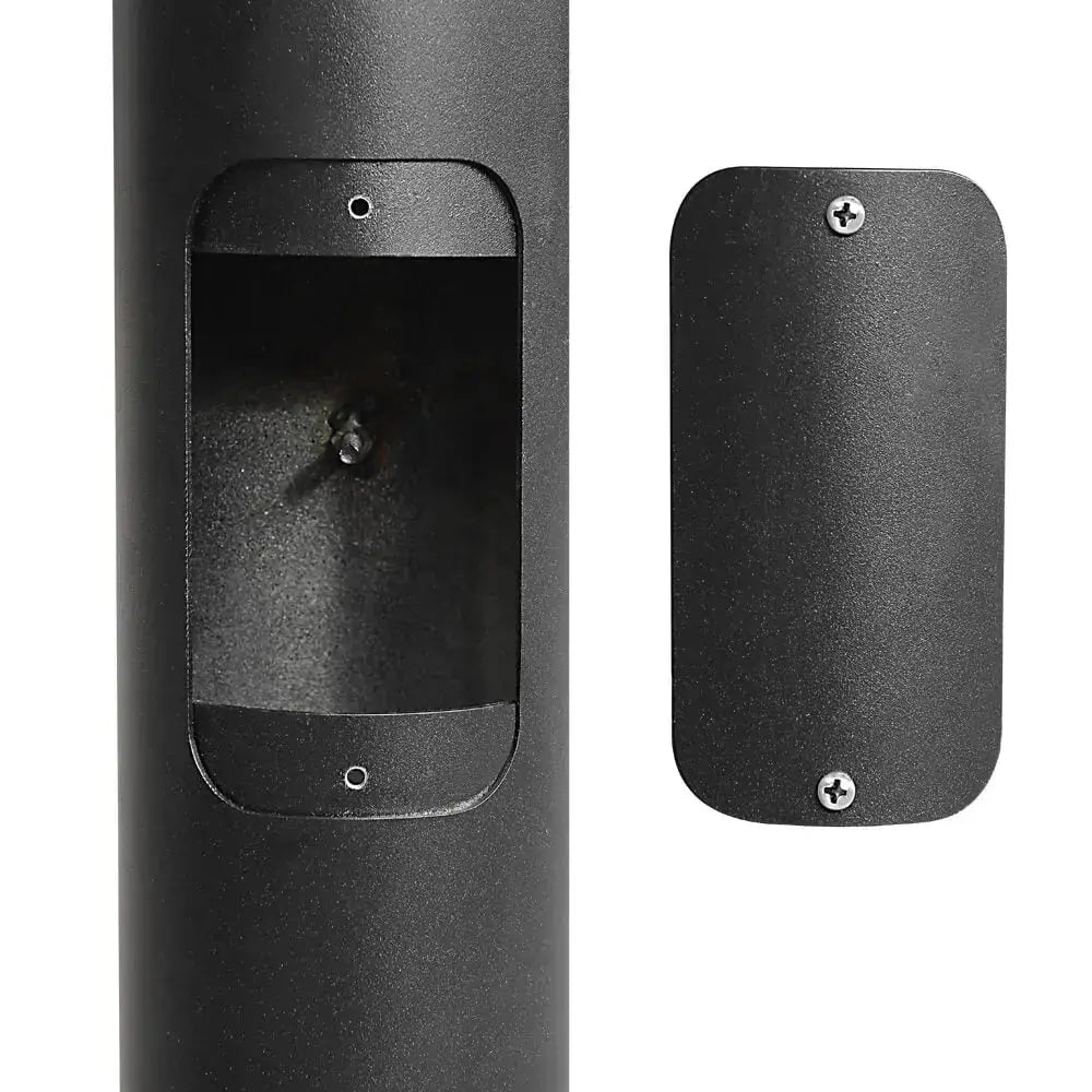25 FT Round Steel Light Pole, 4.5" OD, 11 Gauge, Black Finish, Anchor Bolts Included