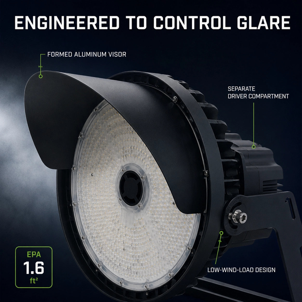 LED Sport Light - 300W/400W/500W Selectable - Opti-Select - 120–277V - Up to 75,000 lumens