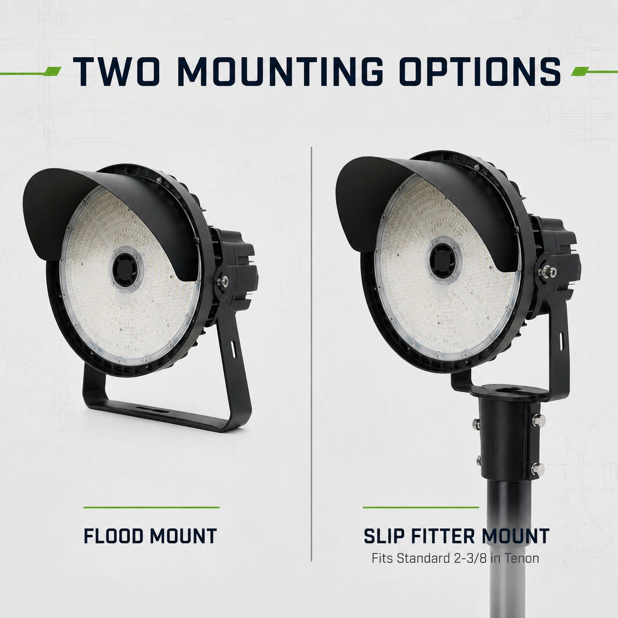 LED Sport Light - 300W/400W/500W Selectable - Opti-Select - 120–277V - Up to 75,000 lumens