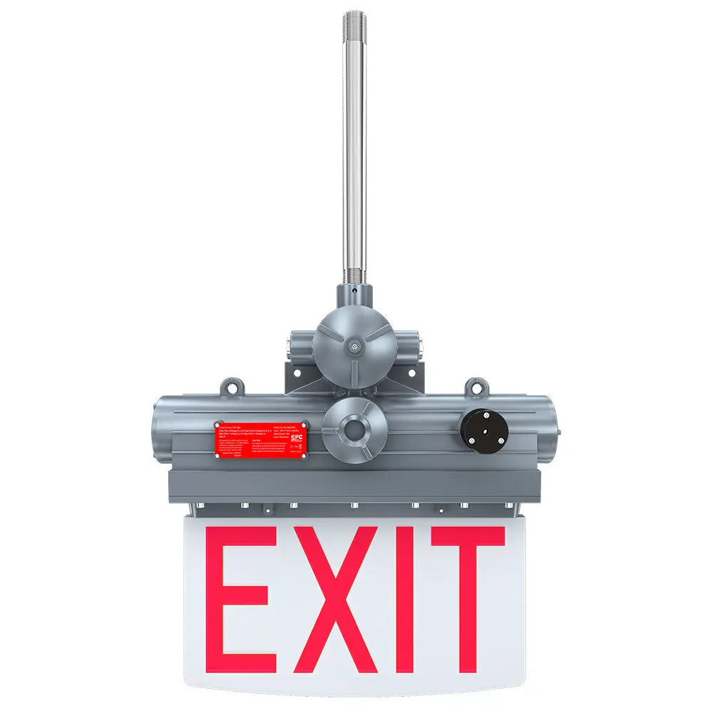 5W Explosion Proof Edge Lit LED Exit Sign-Class 1 Division 1-AC 100-277V For Hazardous Location Emergency Lighting