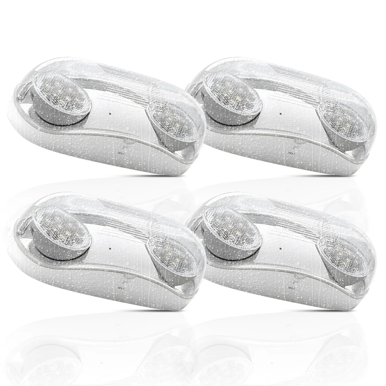 TANLITE LED Wet Location Outdoor Emergency Light with Adjustable Light Heads, UL-Listed, Rechargeable Battery Backup Included For Emergency Lighting TANLITE