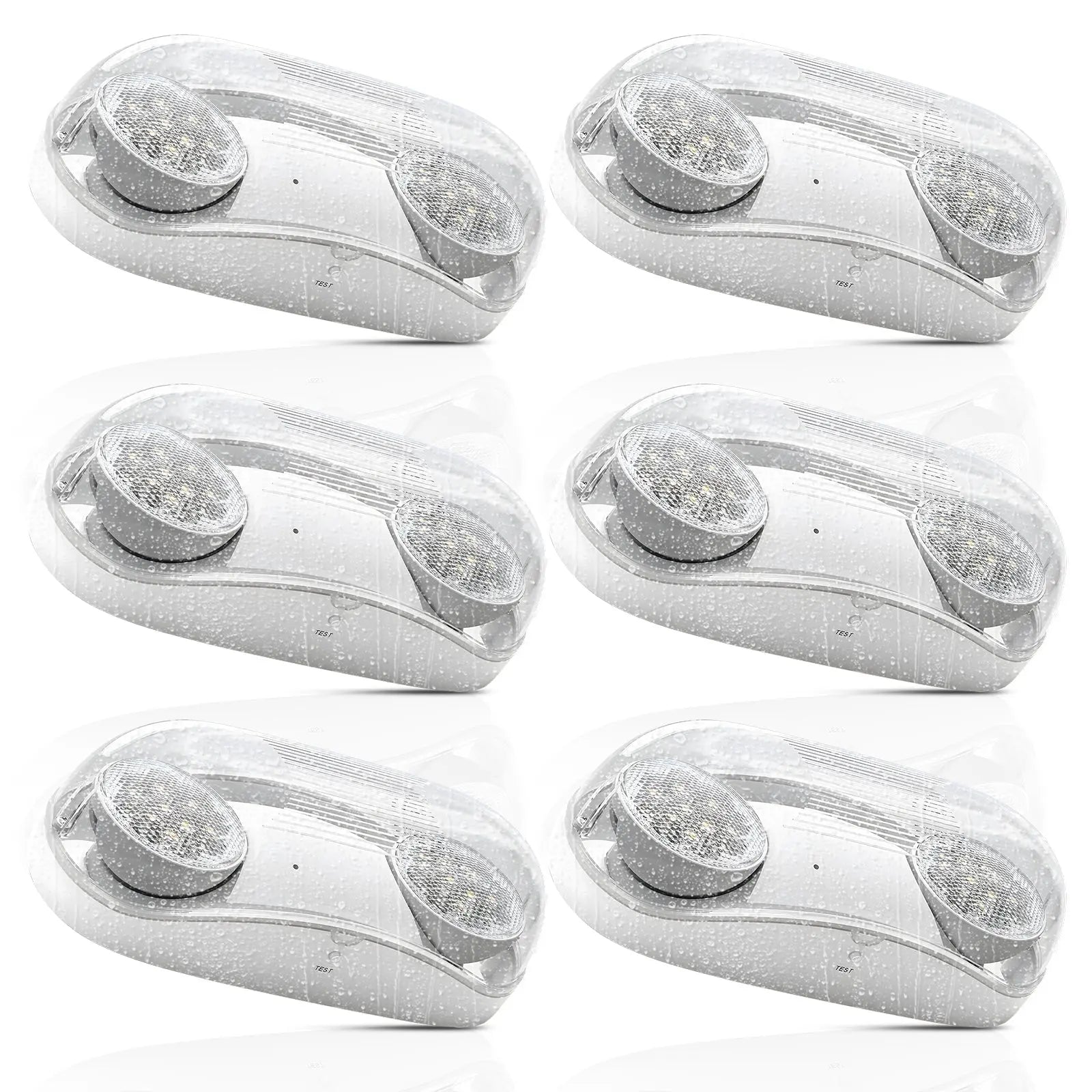 TANLITE LED Wet Location Outdoor Emergency Light with Adjustable Light Heads, UL-Listed, Rechargeable Battery Backup Included For Emergency Lighting TANLITE
