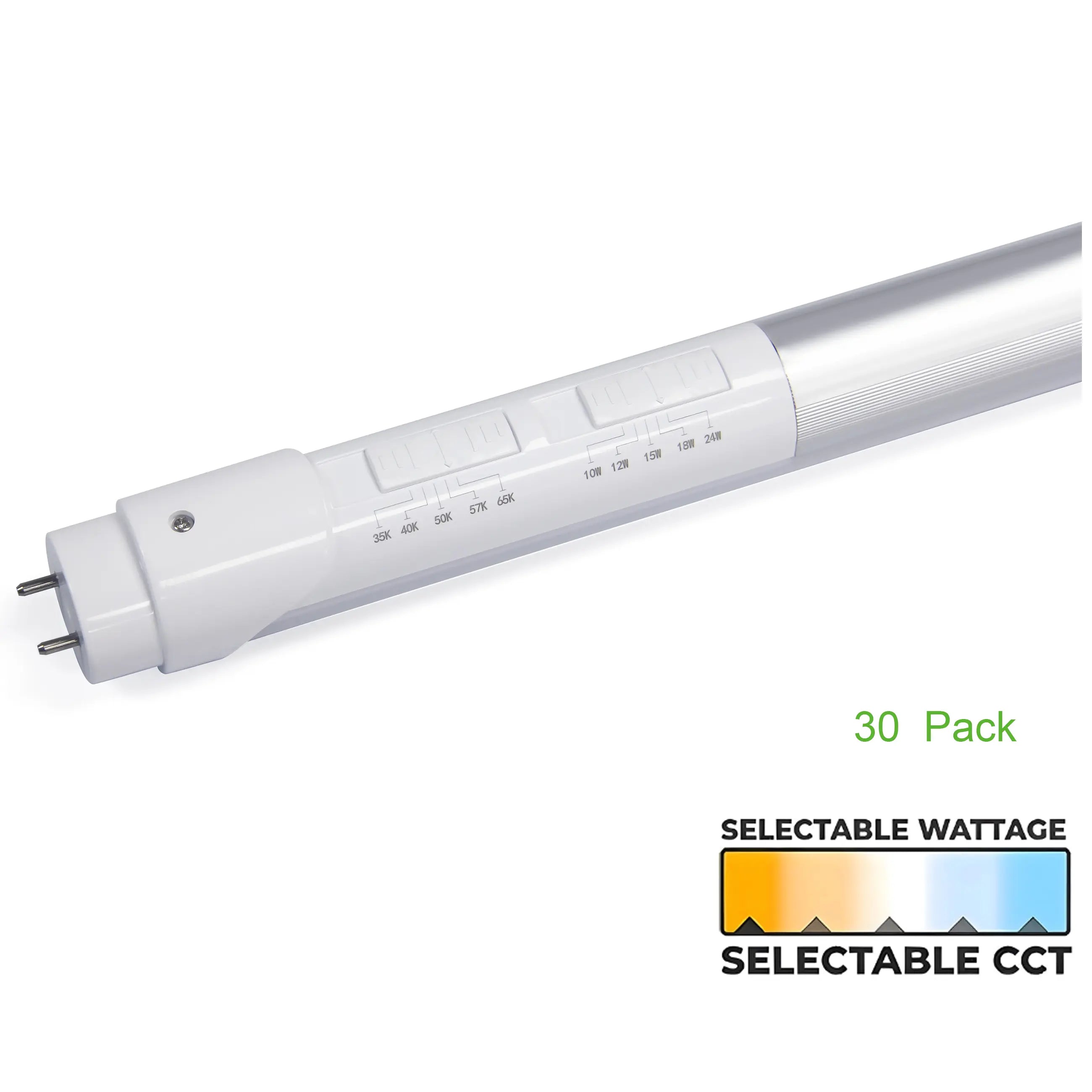 Buy with pallet-4 ft T8 Tube Light - Wattage & CCT Selectable -AC 120~277V-Milky Cover-5 Years Warranty- ETL+DLC 5.1 Listed - TANLITE