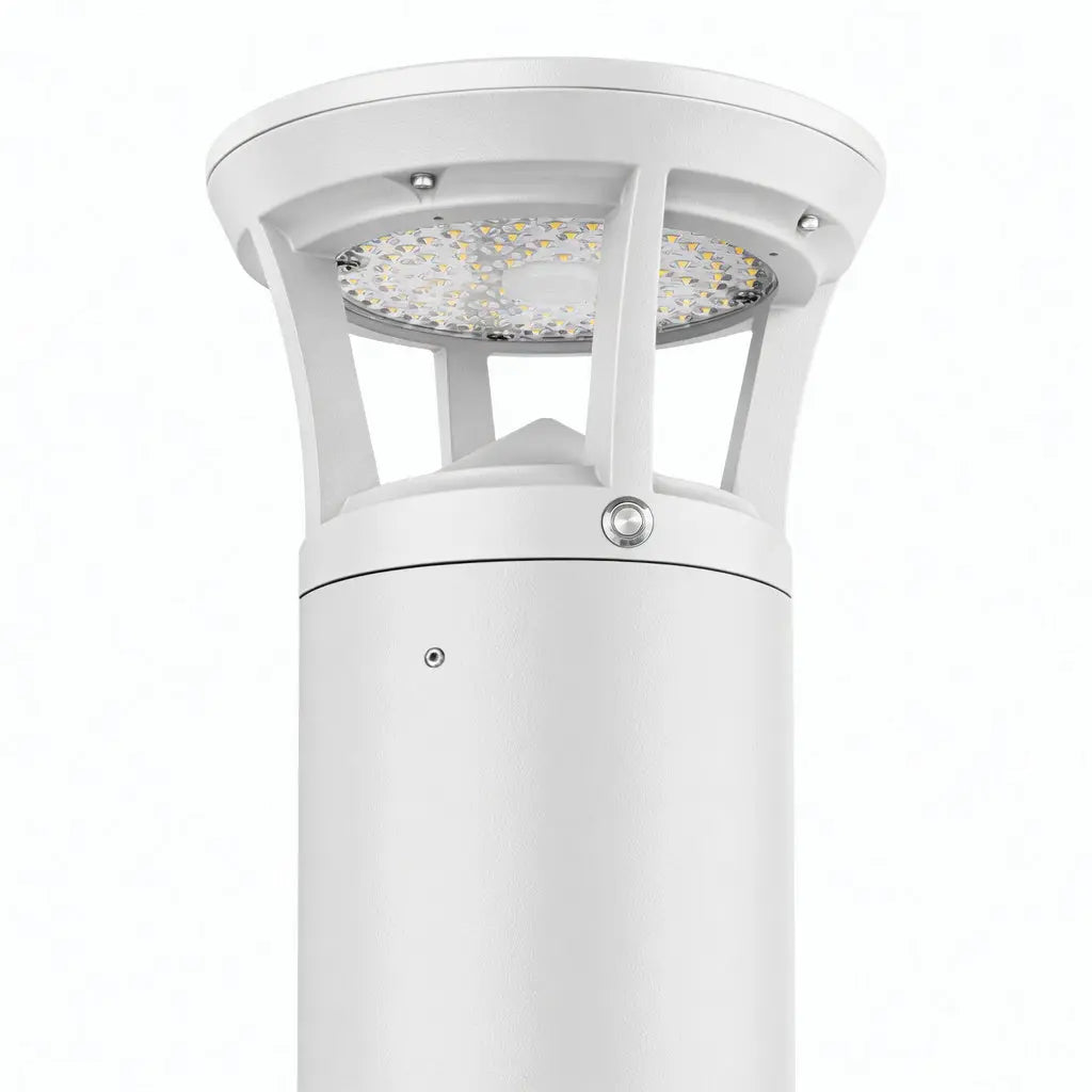 42in White LED Bollard Light - 3,000 Lumens - 3 Watts Selectable - 3 CCT Selectable - 120-277V - 100W Equal