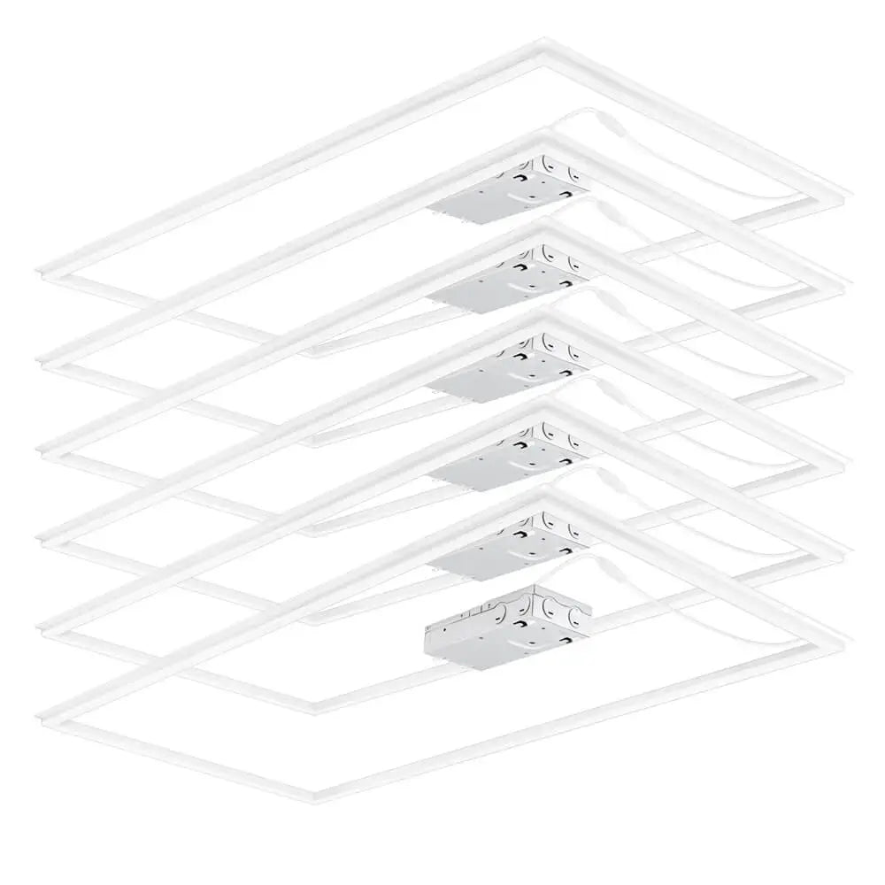 2x4 LED Grid Frame Light, 60W/50W/40W Selectable, 5CCT Tunable, 130 lm/W, 0-10V Dimmable