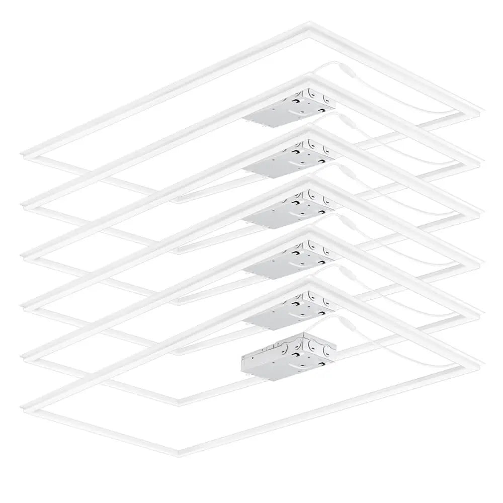 2x4 LED Grid Frame Light, 60W/50W/40W Selectable, 5CCT Tunable, 130 lm/W, 0-10V Dimmable