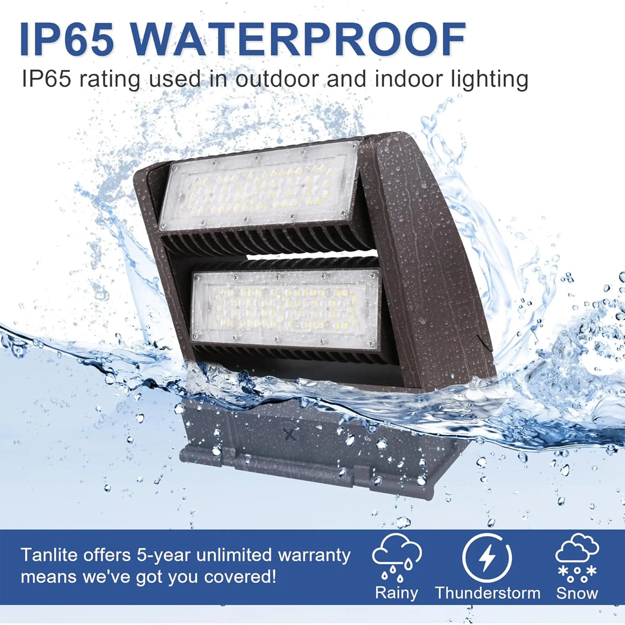 TANLITE 120W Rotatable Led Wall Pack Light-15,600 Lumens-250W Metal Halide Equivalent-5000K TANLITE