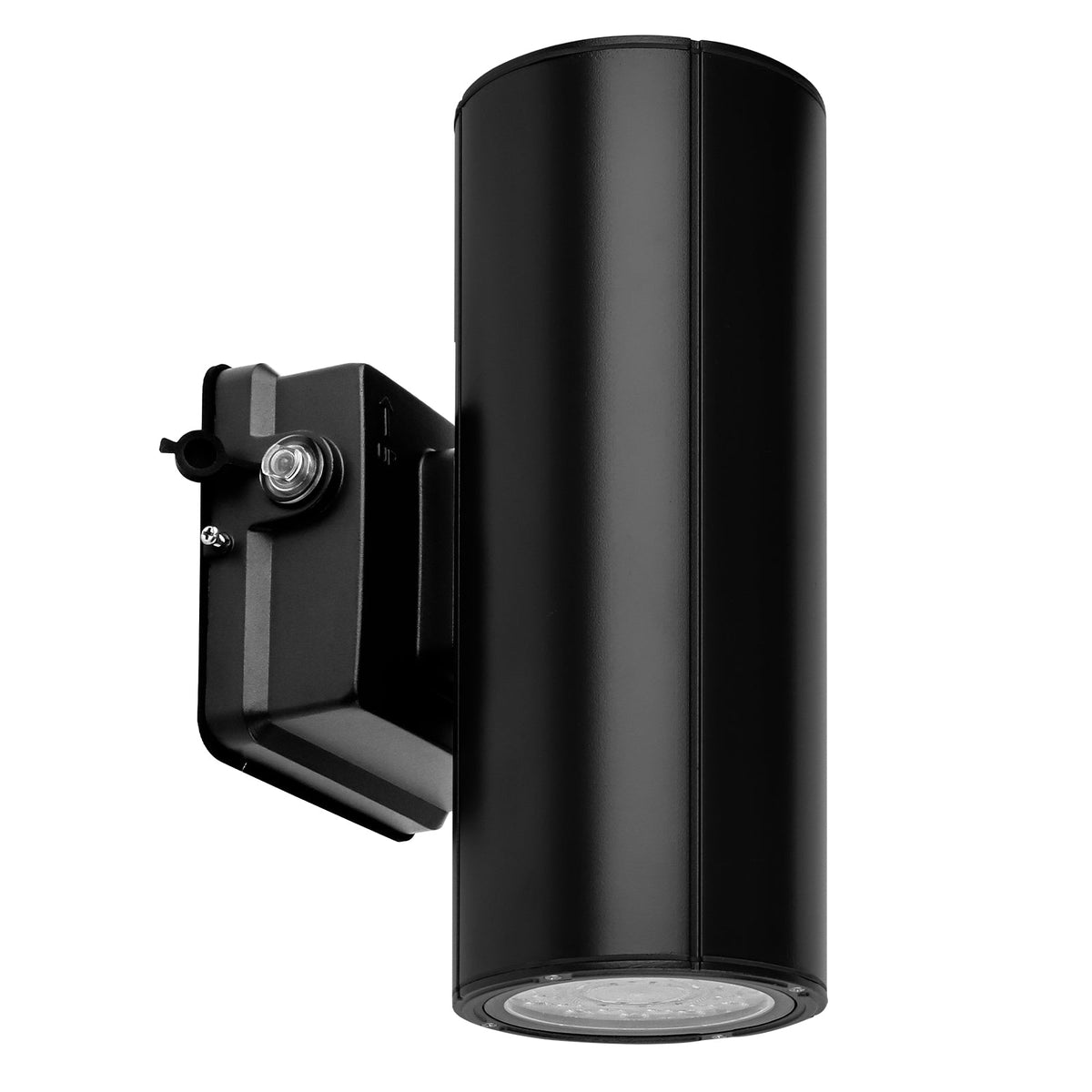Architectural LED wall light with decorative up and down dual beam illumination