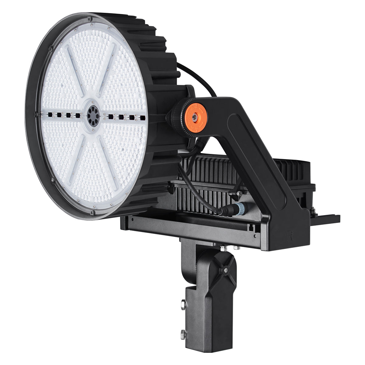1200W LED Sports Light - 5000K Stadium Flood Light - 20°/30°/40° Beam - Yoke Mount