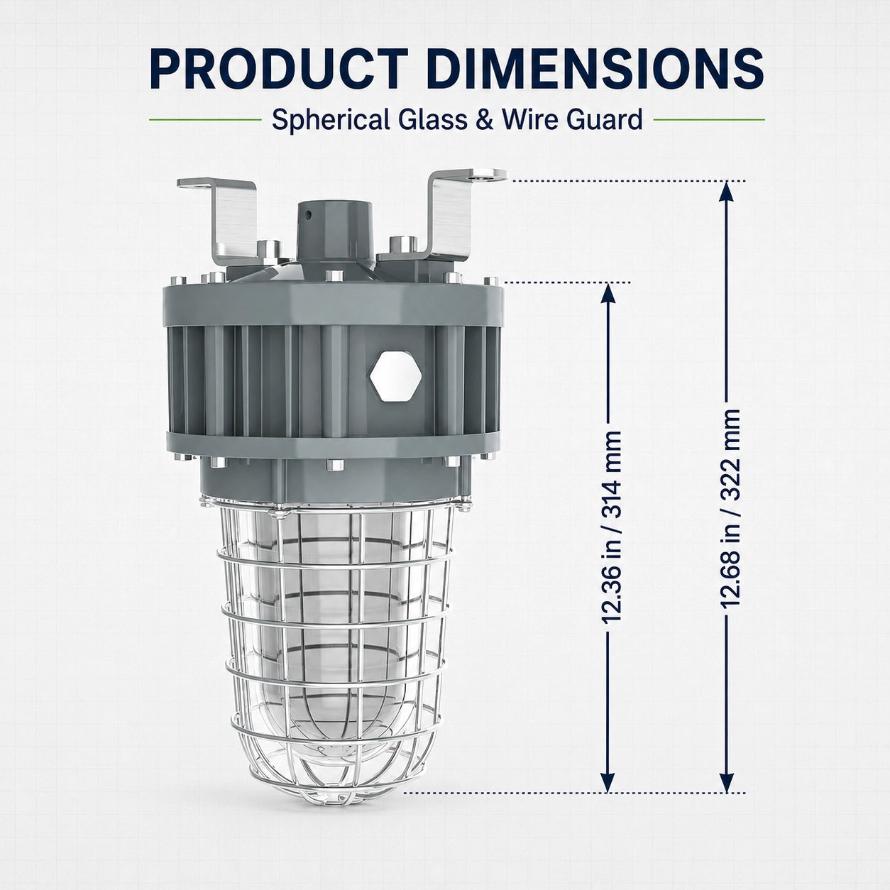 Dimensions of TANLITE 20W explosion-proof jelly jar light