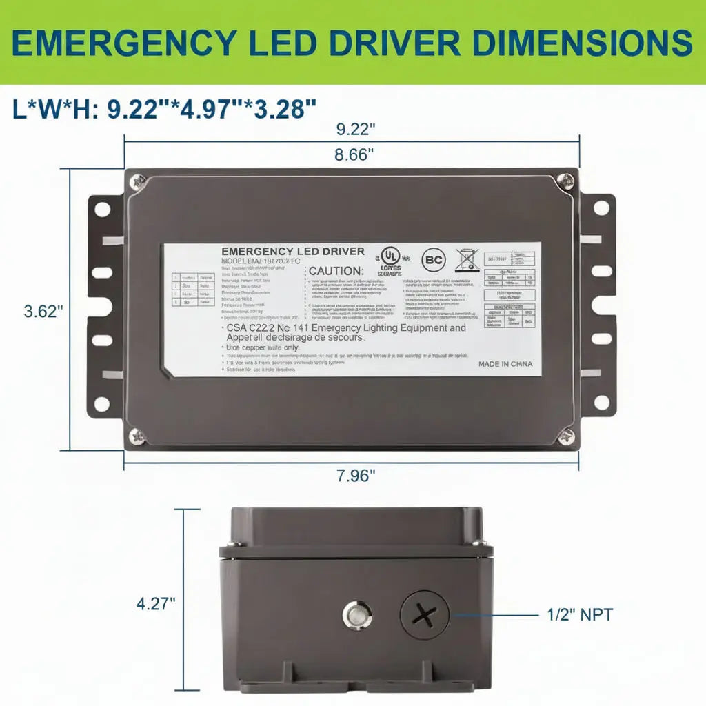 18W Water Proof Emergency Backup LED Driver For Outdoor Lights