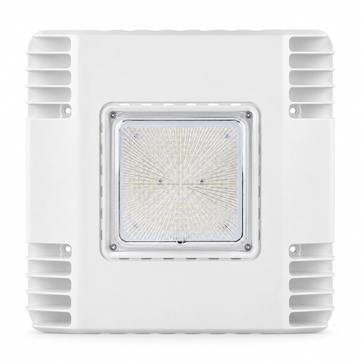 150W LED gas station canopy light with 19,500 lumens and 5700K daylight output