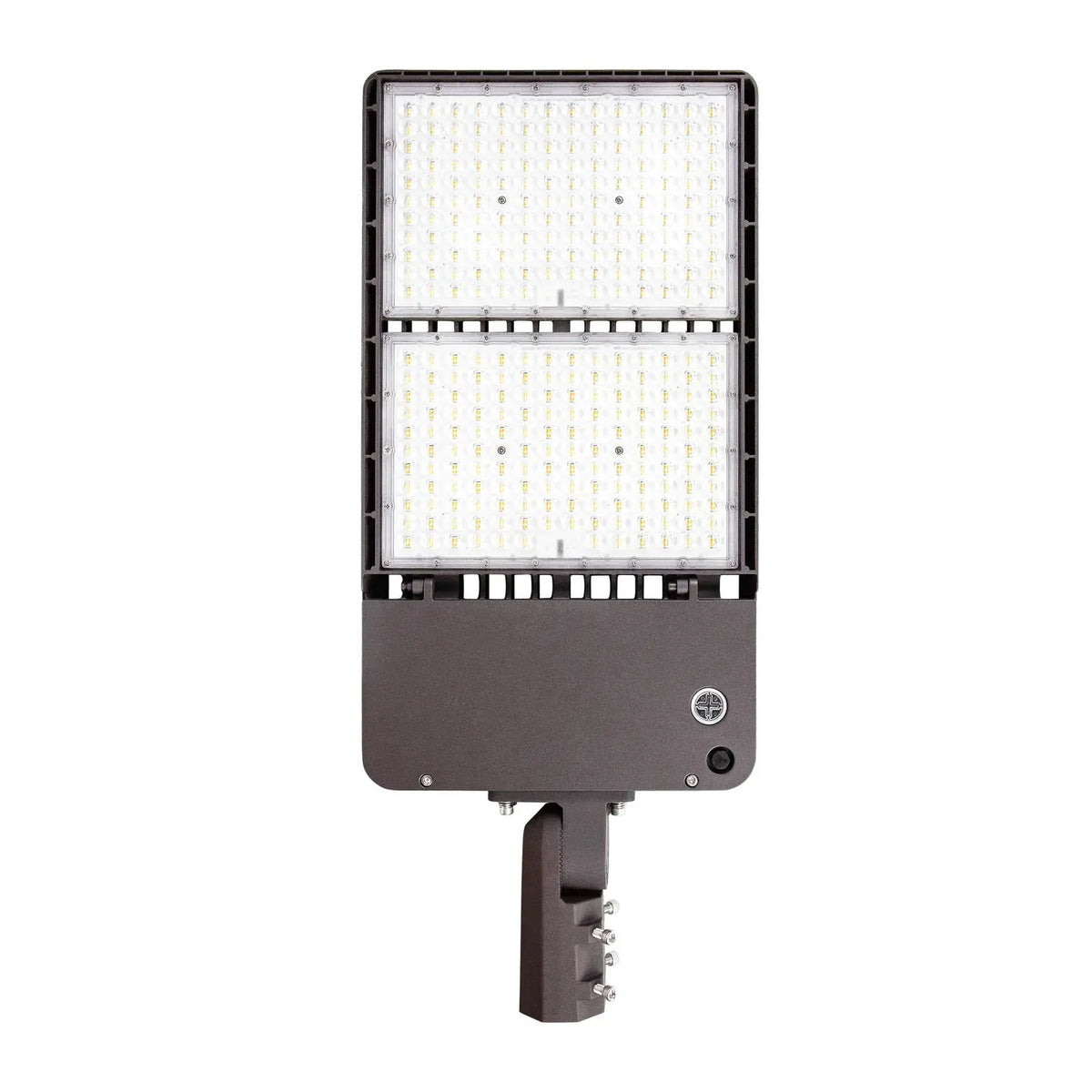 TANLITE 300W to 500W selectable LED shoebox area light with dark bronze housing
