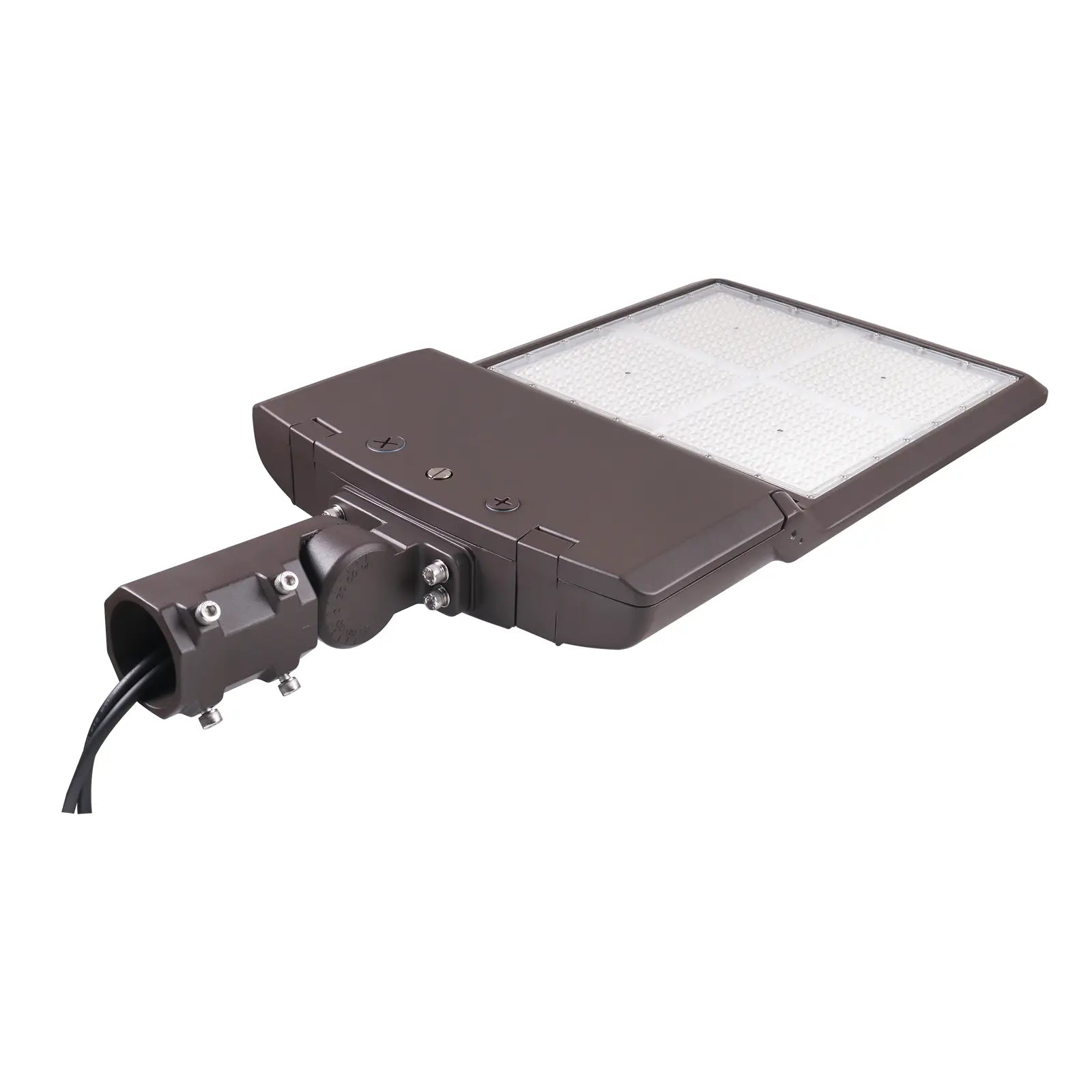TANLITE 480W selectable LED parking lot light adjustable slip fitter mount side view