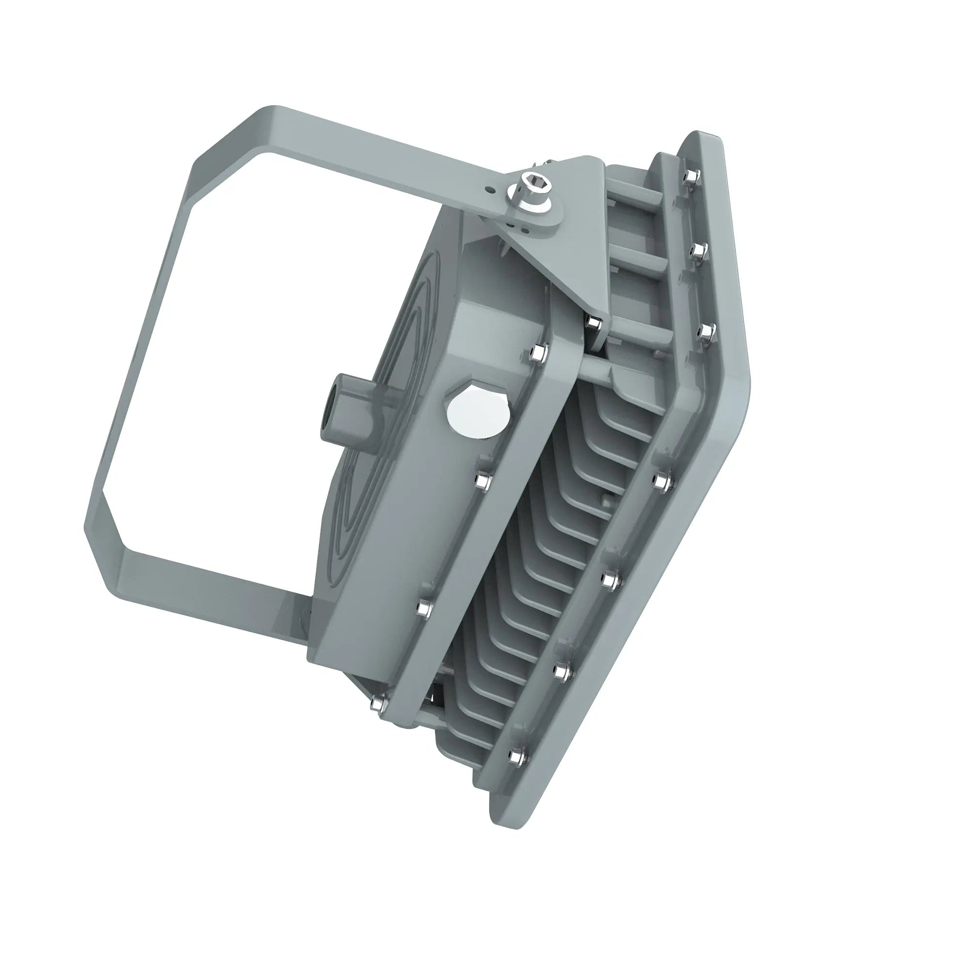 Rear view of TANLITE 60W LED Explosion Proof Flood Light showing heat sink design for efficient cooling
