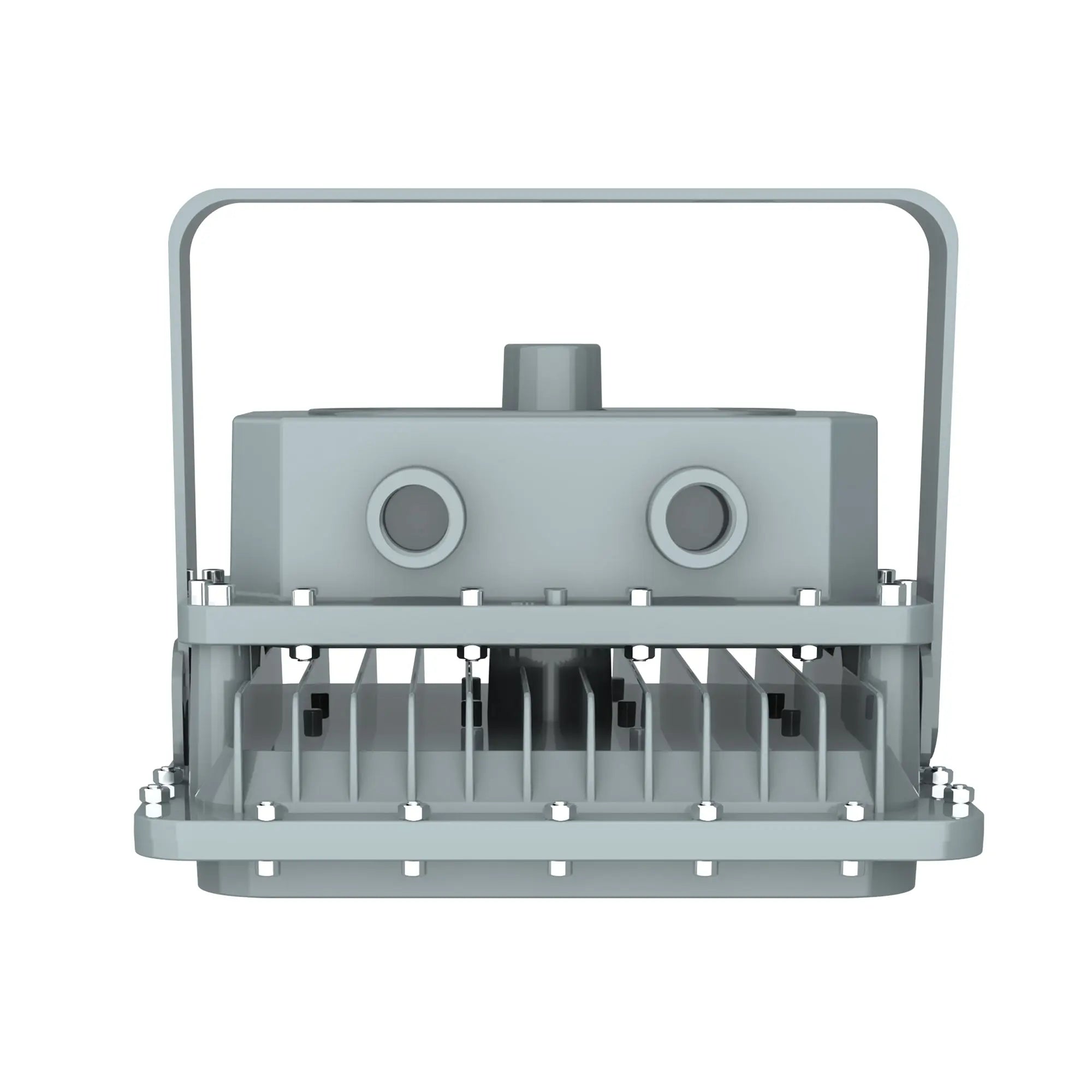 Close-up of TANLITE 60W explosion proof light with corrosion-resistant housing and sealed optical lens.