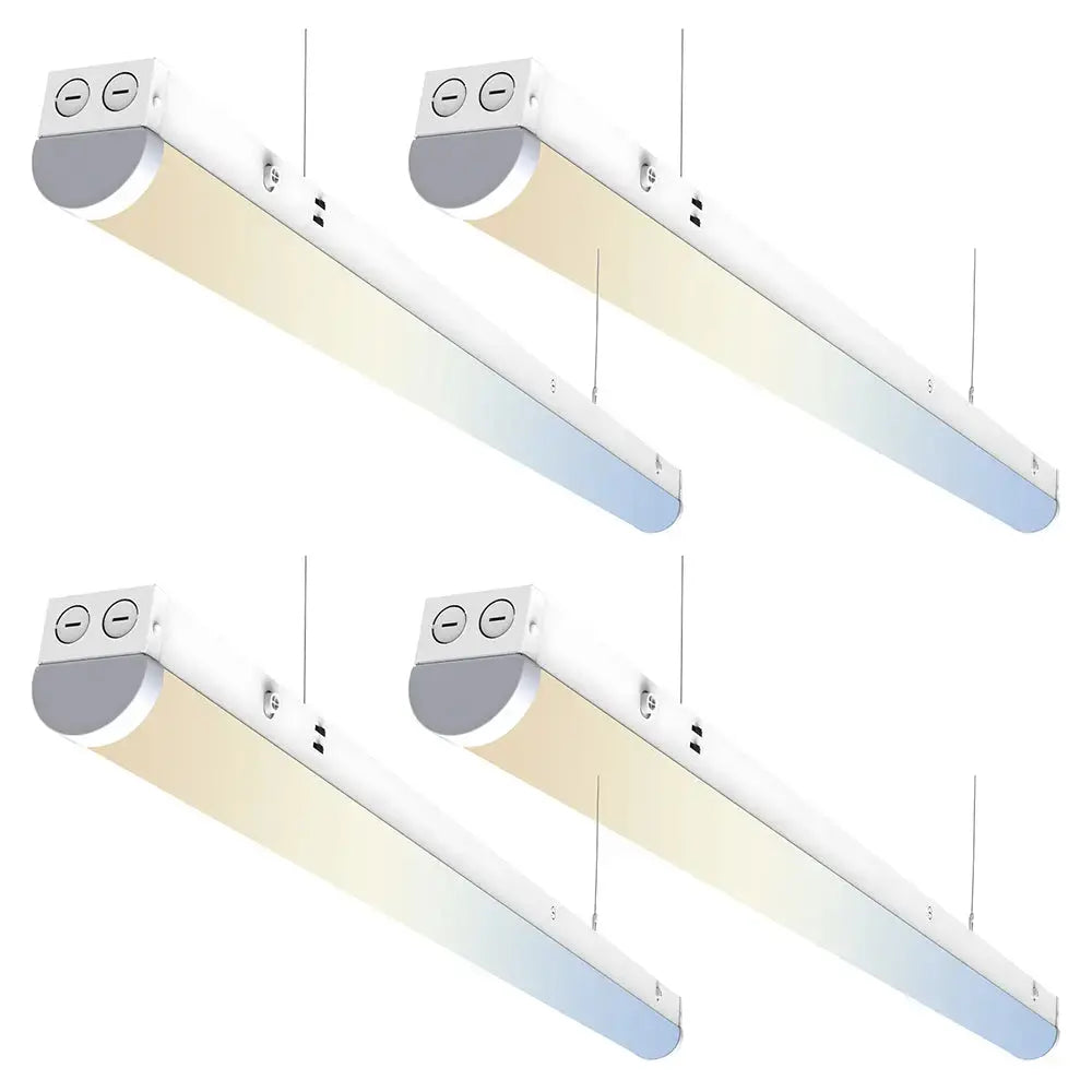 TANLITE 8FT LED linear strip light 4-pack with selectable wattage and 3CCT