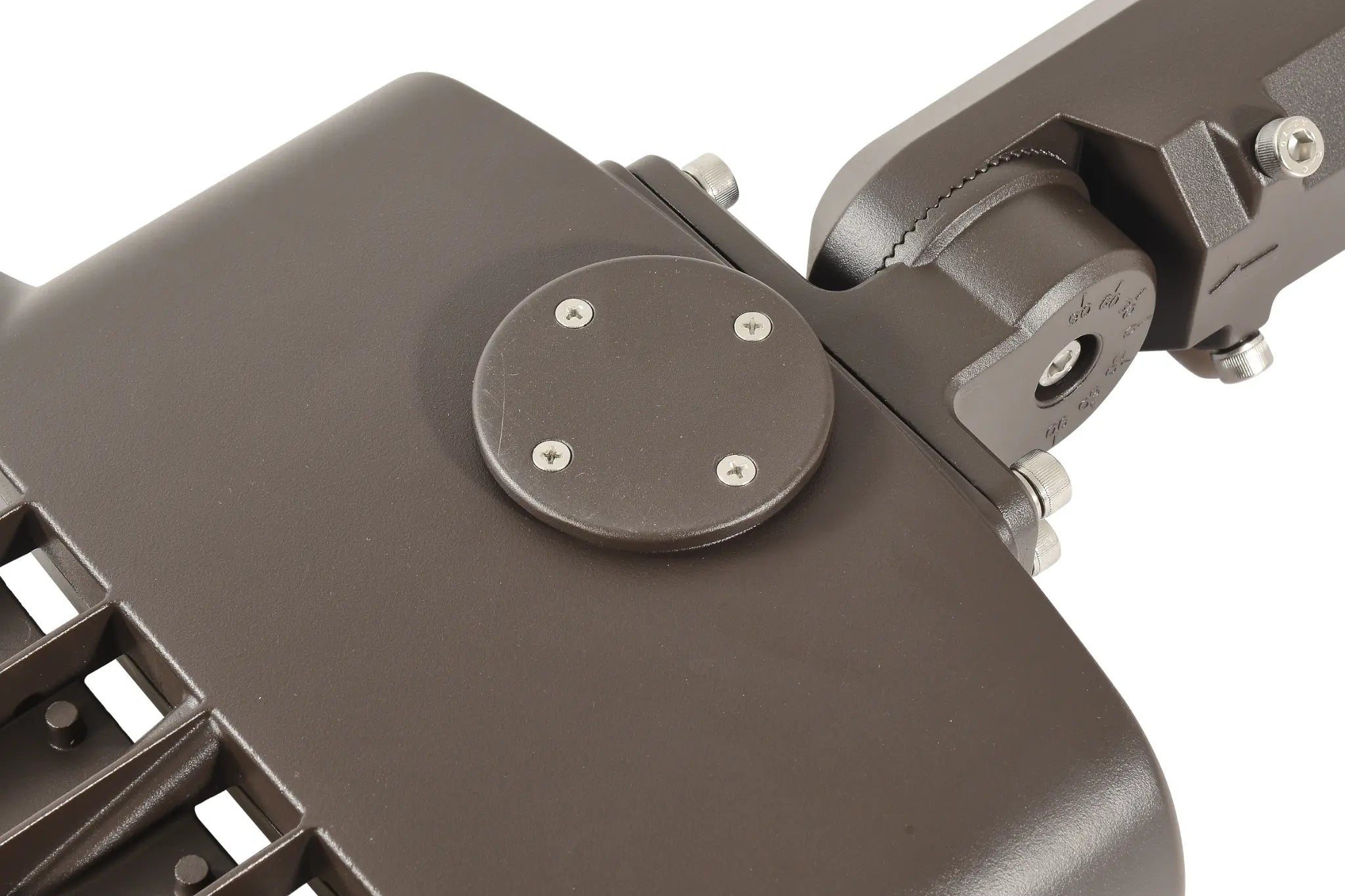 LED parking lot light adjustable slip fitter mount detail