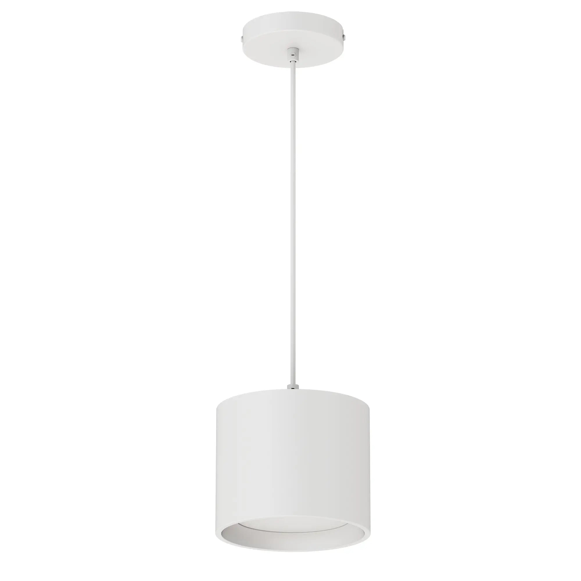 TANLITE white cylinder ceiling downlight in 5, 7, and 9 inch sizes