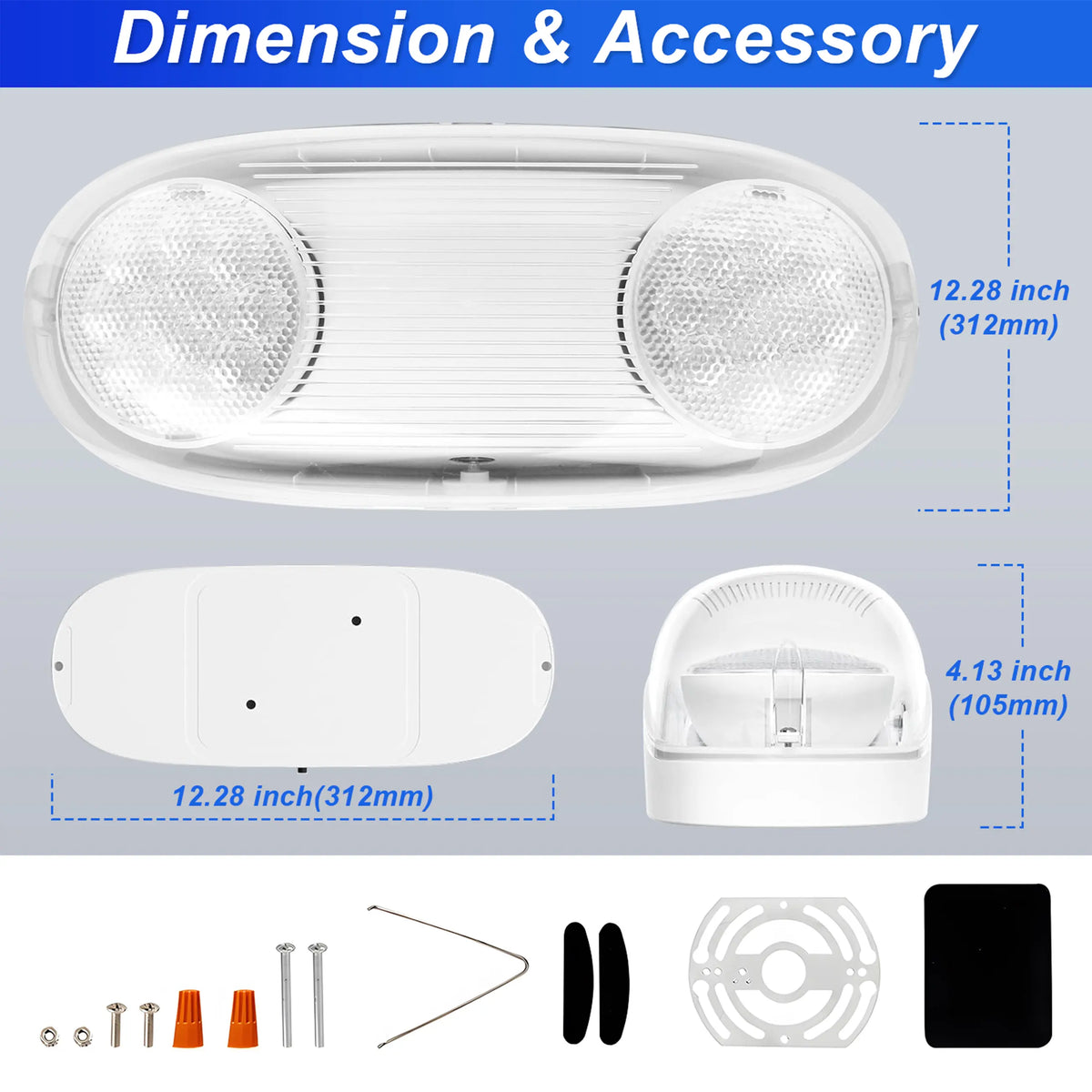 UL Listed wet location LED emergency light for indoor and outdoor applications