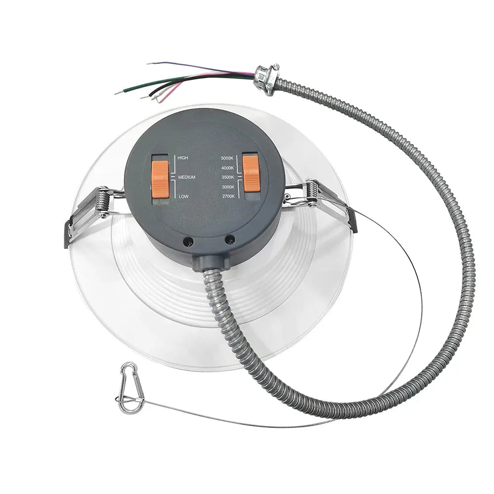 8 inch 17W 24W 30W selectable commercial recessed downlight with 5CCT and 0-10V dimming