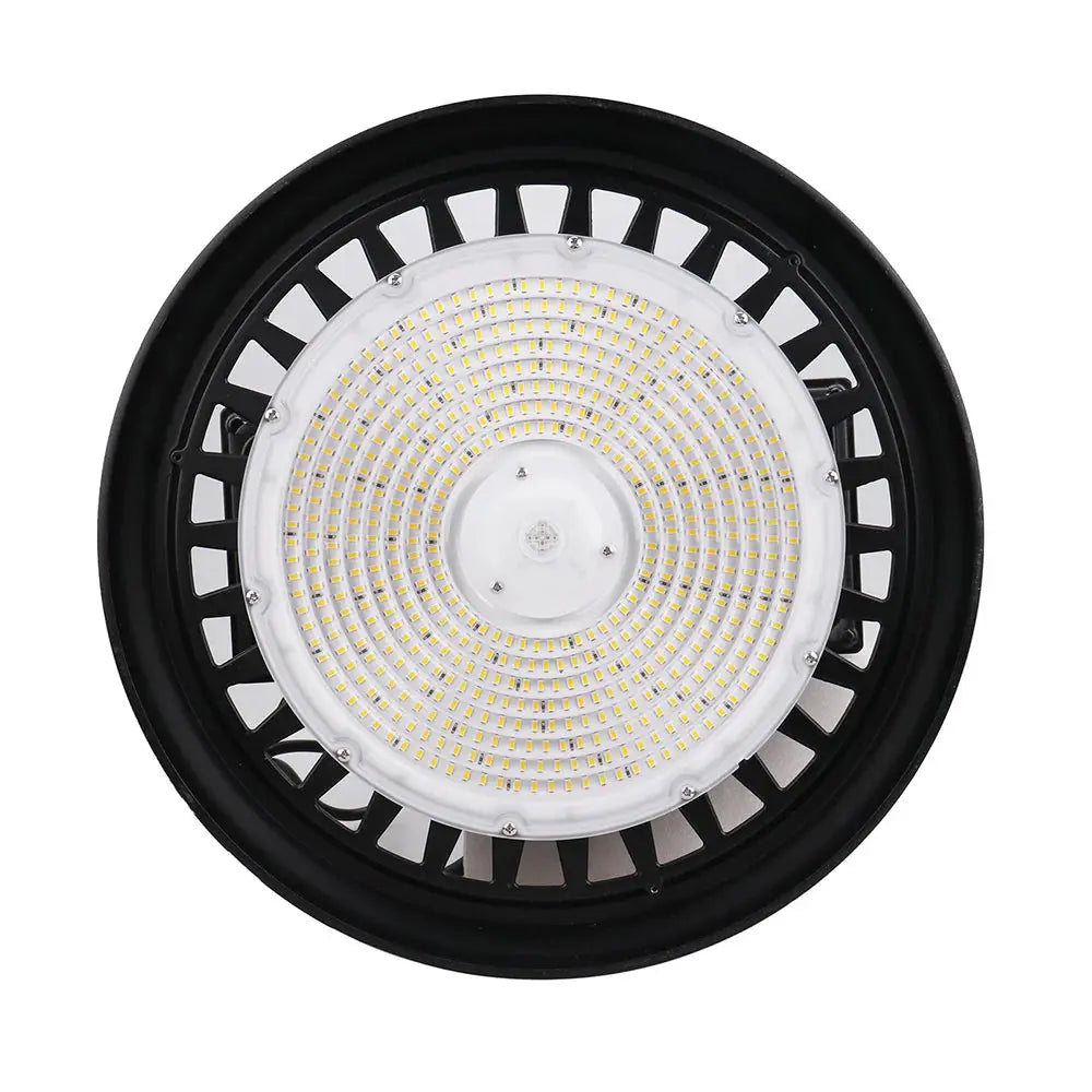 300W UFO LED high bay warehouse fixture with hanging mount for high ceiling applications