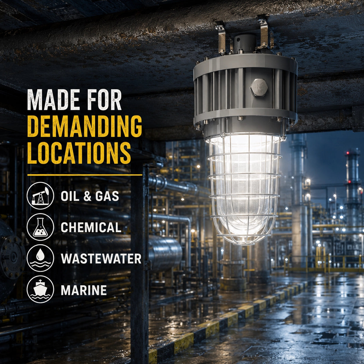 Installation details for TANLITE 30W explosion-proof LED light