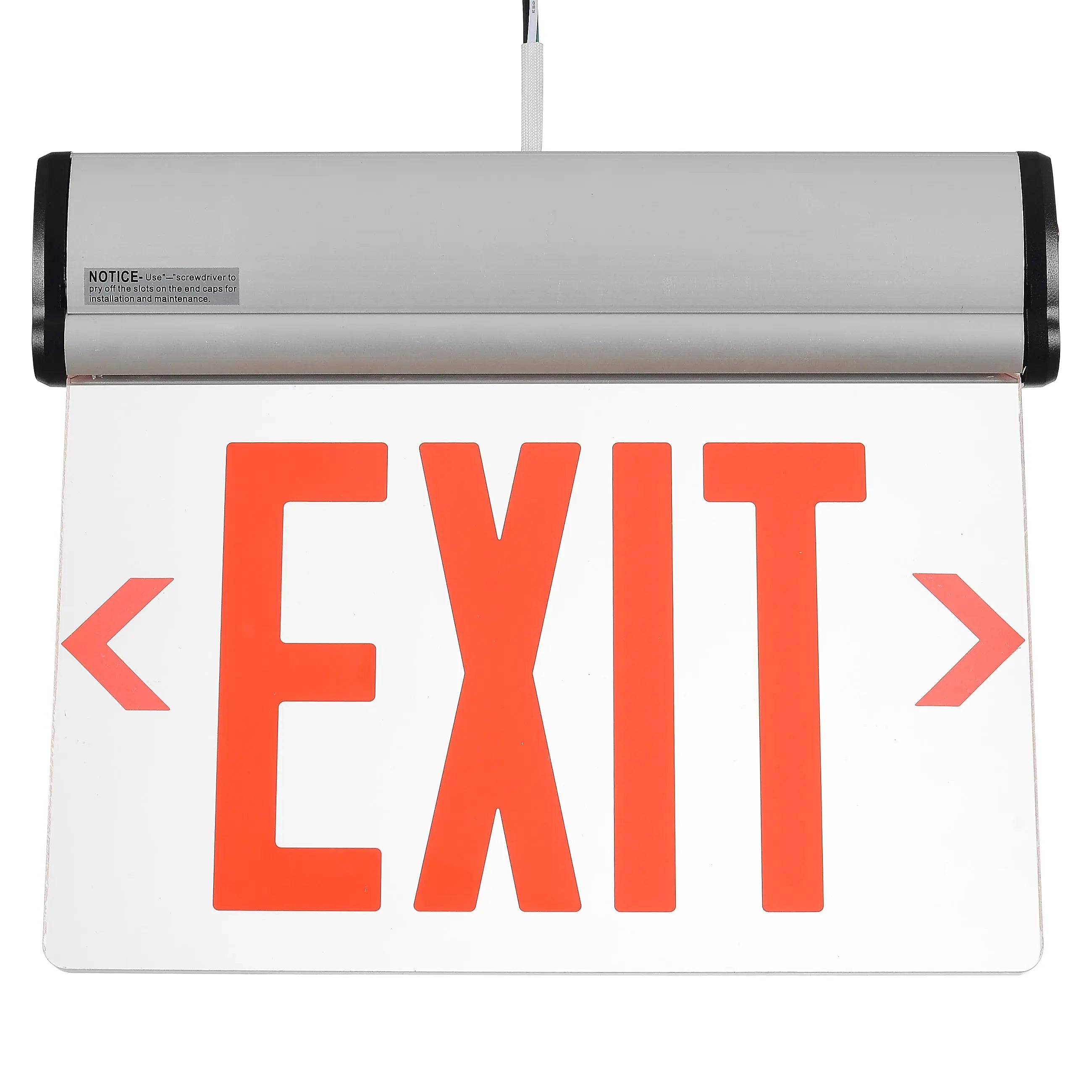 TANLITE Edge Lit Emergency Exit Sign Light-Red Emergency Exit Sign Light With Backup Battery-120 Minutes Emergency Time TANLITE