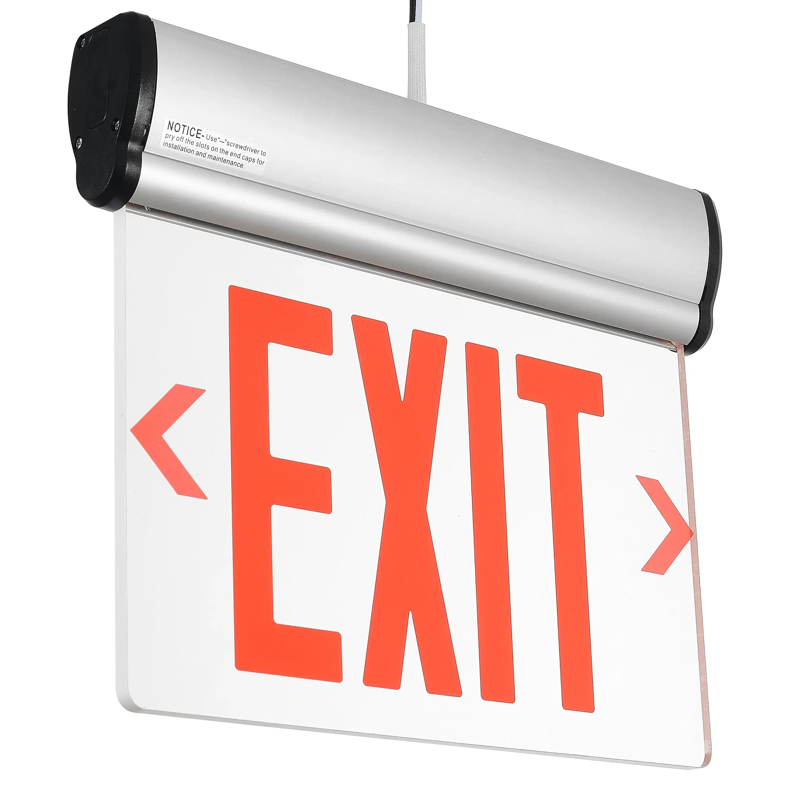 TANLITE Edge Lit Emergency Exit Sign Light-Red Emergency Exit Sign Light With Backup Battery-120 Minutes Emergency Time TANLITE