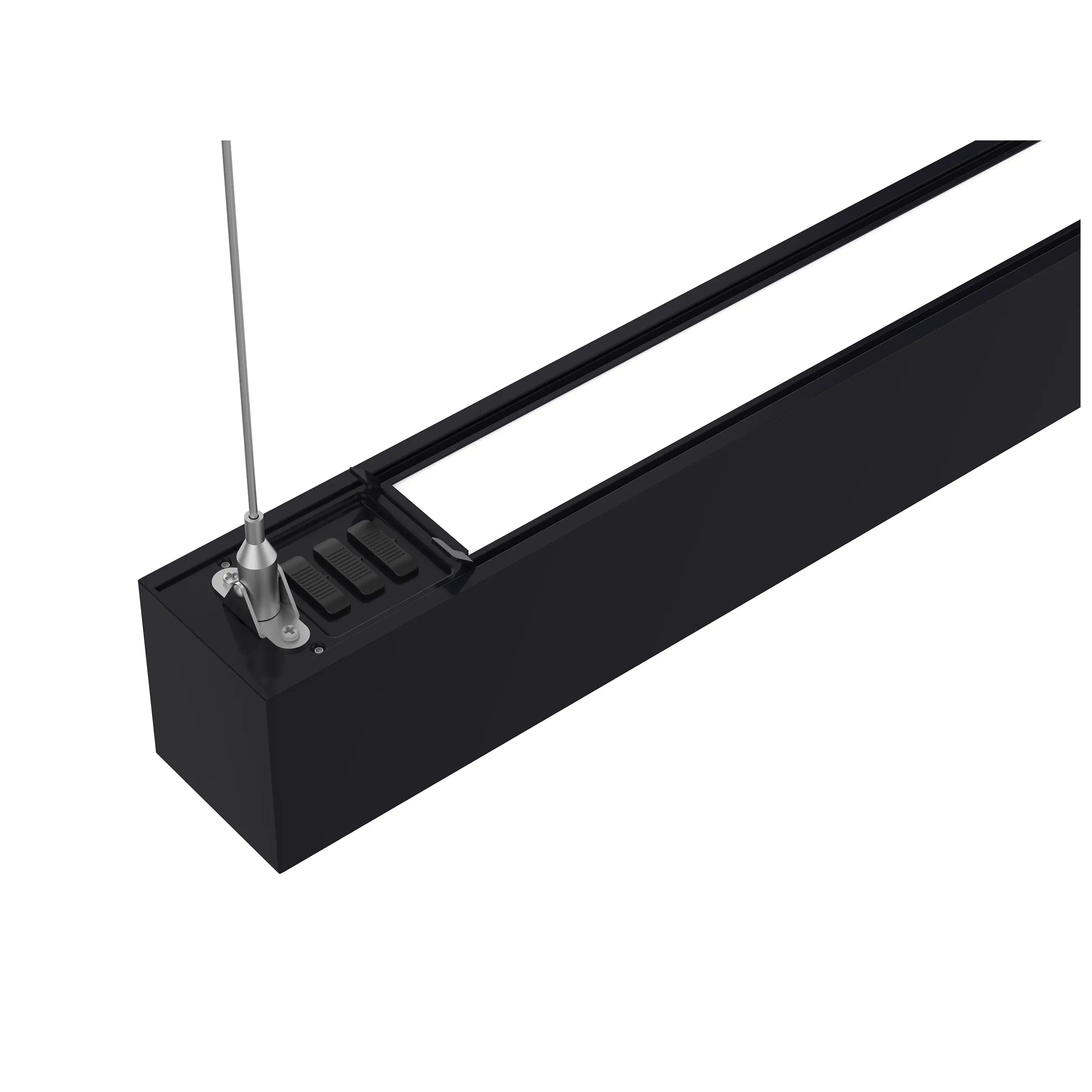 4 Pack-4 ft 50W Linkable Architectural LED Linear Strip Light-Down Light-Color 3500K/4000K/5000K Selectable-5,750 Lumens-Black Color-0~10V Dimming TANLITE