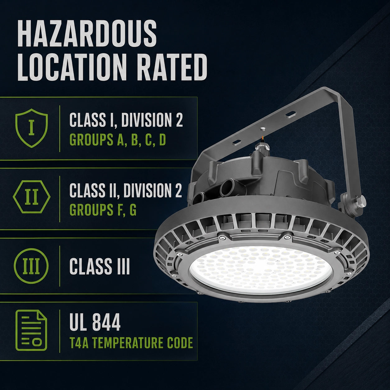 5000K explosion proof industrial high bay light for factories refineries and hazardous areas