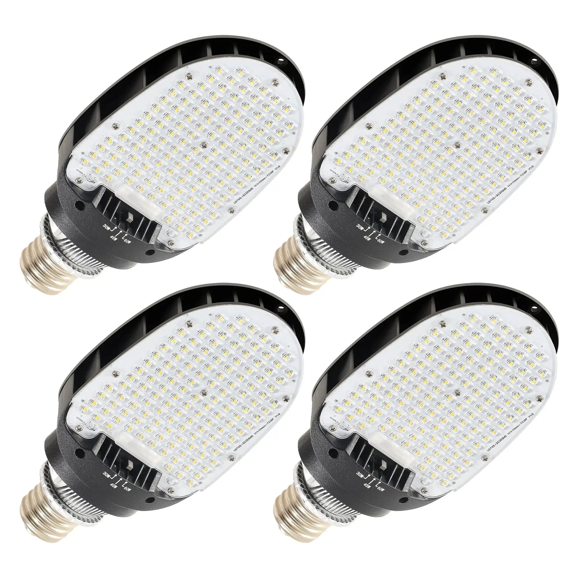 4 pack LED corn bulbs 54W E39 base 5000K daylight 7000 lumens for commercial lighting retrofit
