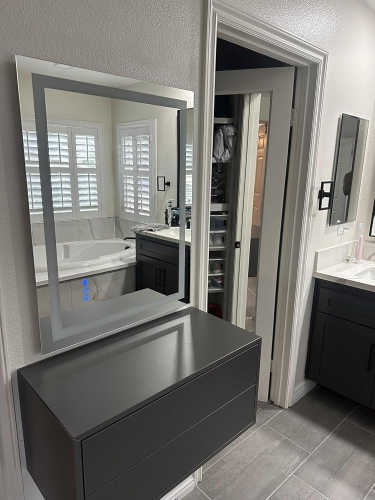 36" × 48" LED Vanity Mirror, Dimmable 3CCT with Defogger