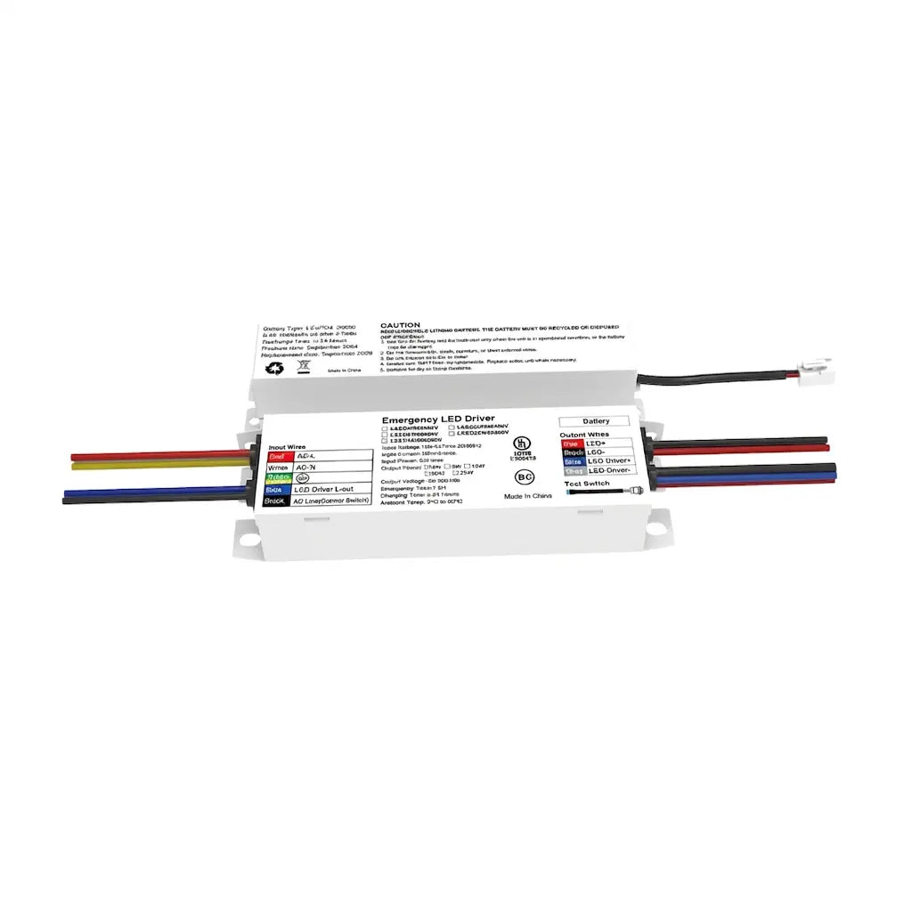 8W LED Emergency Backup Battery - 90 Minute Emergency Driver - AC 100-347V for LED Panel, Troffer