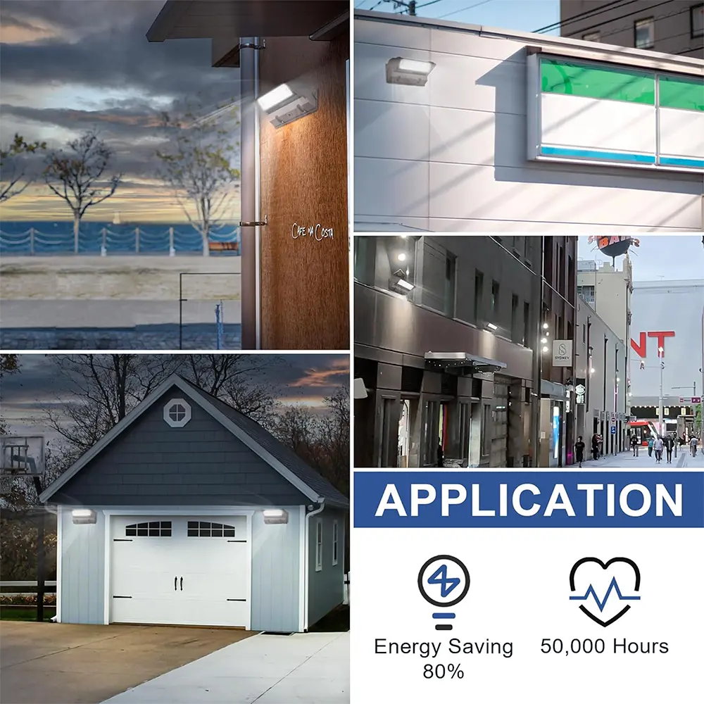 Side-by-side comparison of TANLITE LED vs traditional halogen bulbs, showing energy savings and ETL/DLC certification