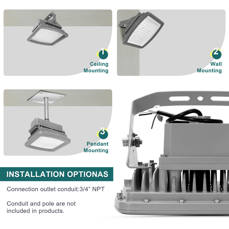 TANLITE Lighting 200W Led Explosion Proof Light for Class 1 Division 2-Hazardous Location Lighting-26000 Lumens-500W MH Equivalent-CCT 5000K