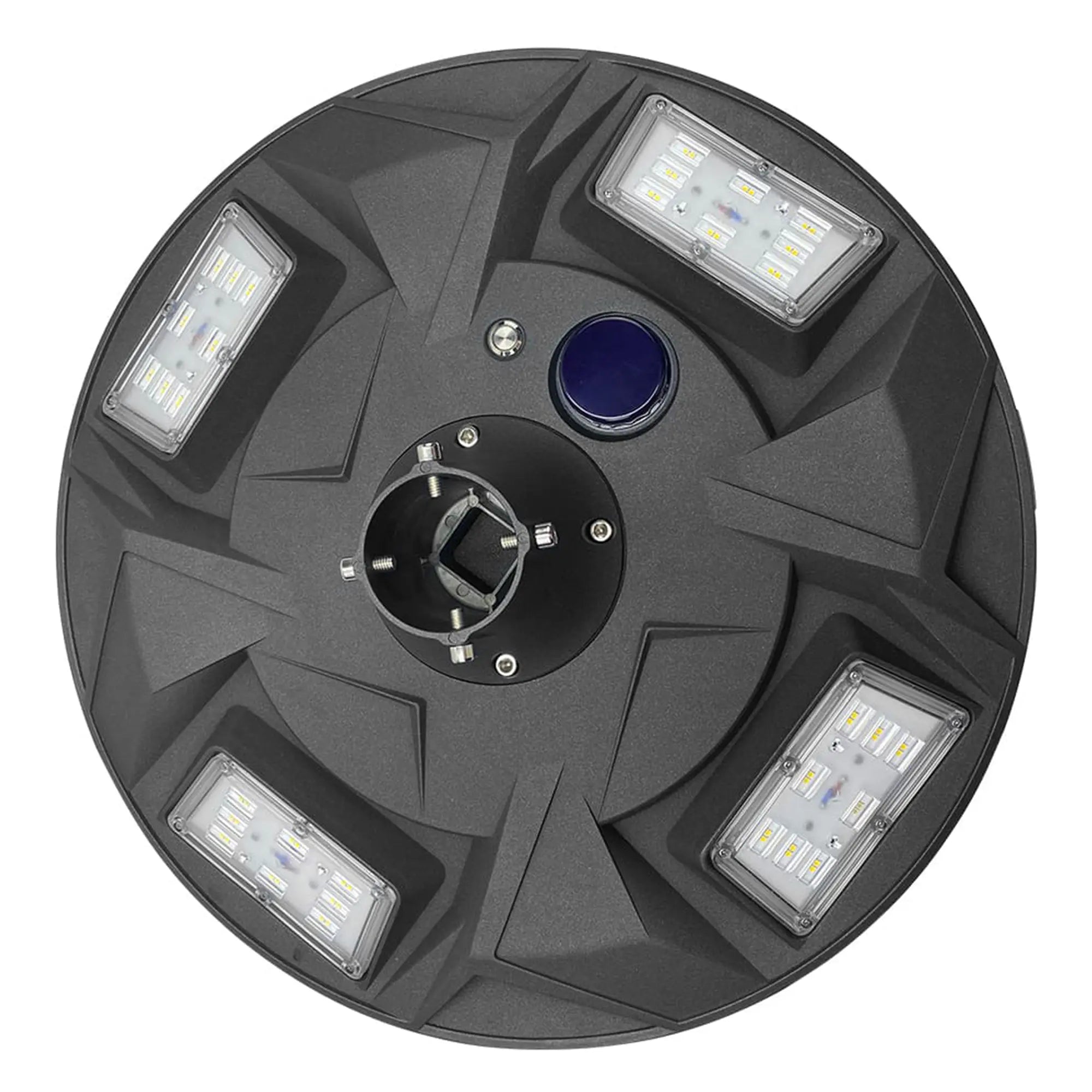 Commercial Solar LED Post Top Light, 50W, PIR Motion Sensor, LiFePO4 Battery, Dusk to Dawn, IP65 Waterproof