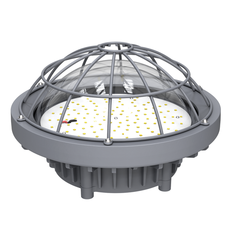 80W Hazardous Location Explosion-Proof Round LED Low Bay-10,400LM, 5000K, Meanwell Driver, 120-277V, IP67